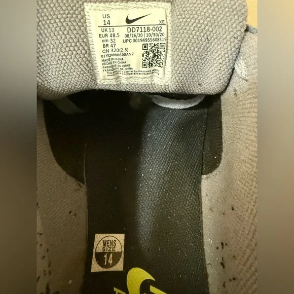 Nike Air Max LTD 3 Grey Black Volt Size 14 Men’s Sneakers DD7118-002 - Picture 8 of 8